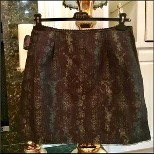 Elie Tahari Pia Textured metallic effect detail mini Skirt sz.10